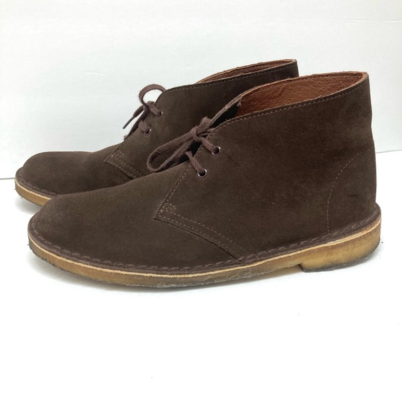 Clarks Shoes - Clarks Womens Originals Desert Boots US 9 Brown Nubuck Natural Crepe Sole Chukka